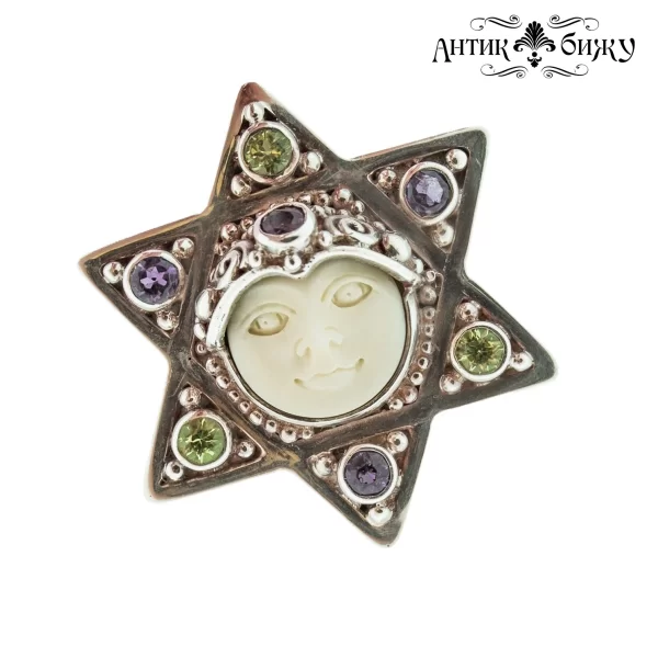 Винтажное серебряное кольцо «Звезда Давида» от Sajen