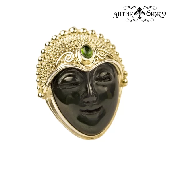 Винтажное серебряное кольцо «Лик спящей Богини» от Sajen