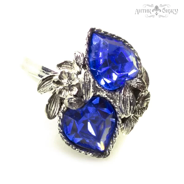 Винтажное кольцо с синими кристаллами от Sarah Coventry