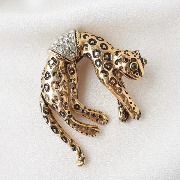 Винтажная брошь «Леопард» от Florenza