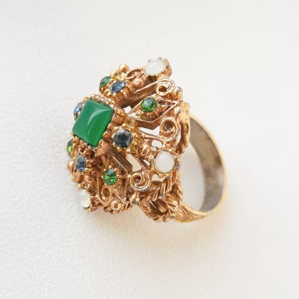 Коктейльное кольцо с кристаллами «Королева» от Florenza 