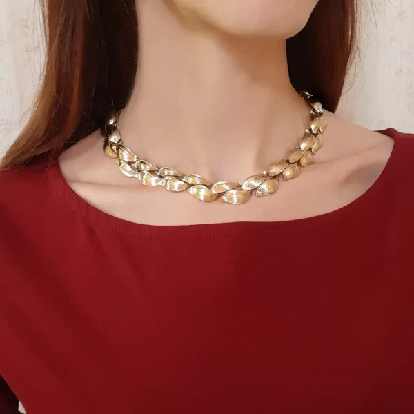 Роскошное винтажное ожерелье «Листья» от Lisner Купить антиквариат