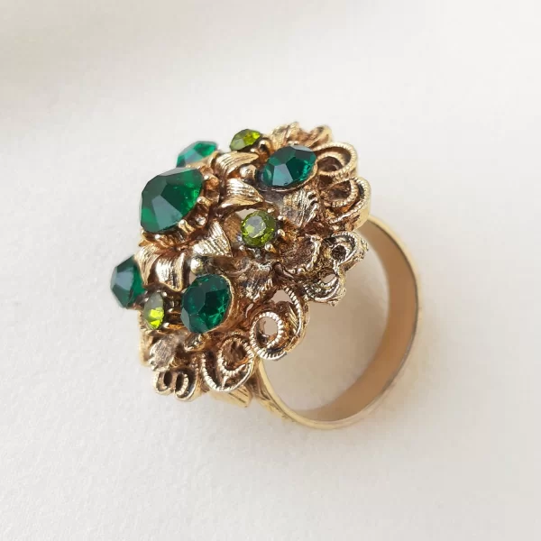Коктейльное кольцо «Изумруд» от Art