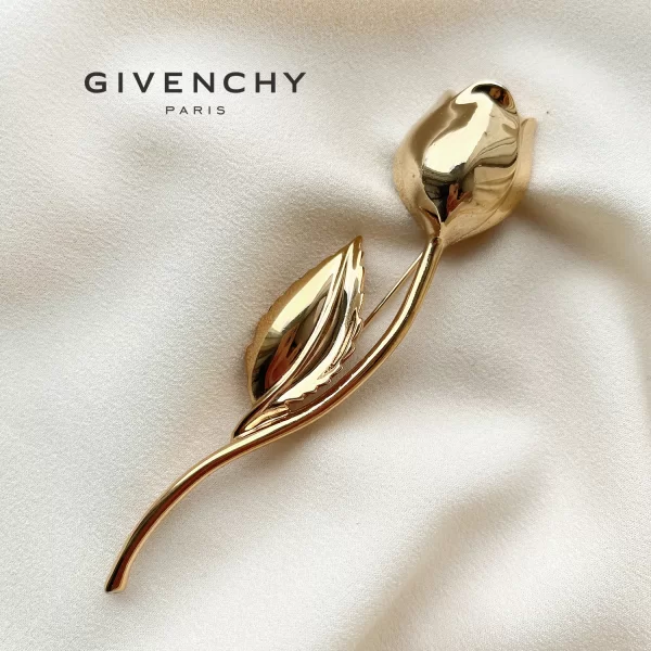 Givenchy винтажная брошь «Тюльпан» Купить