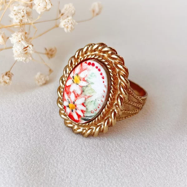 Винтажное кольцо «Весна» от Florenza Купить