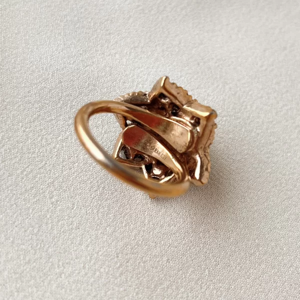 Винтажное кольцо «Бирюза и жемчуг» от Sarah Coventry Купить бижутерию