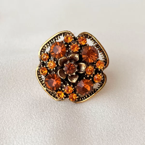 Винтажное кольцо «Цветок» от Florenza Купить