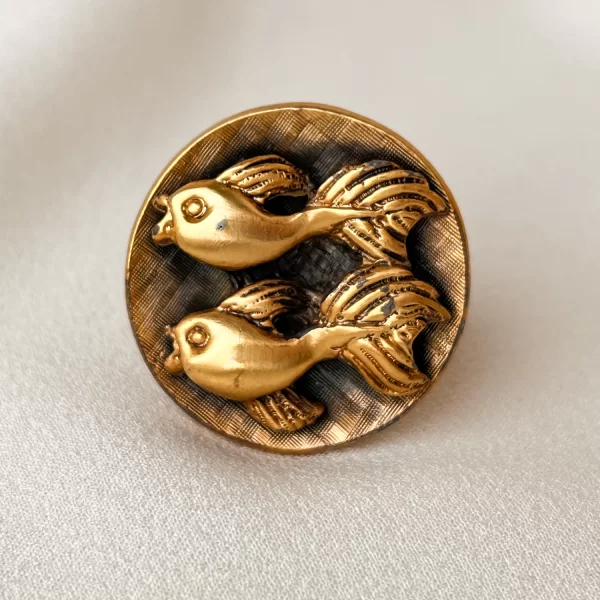 Винтажное кольцо «Рыбы» от Tortolani Купить винтаж