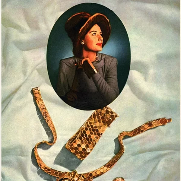 Антикварный браслет «Медовые соты» от Trifari Купить с доставкой