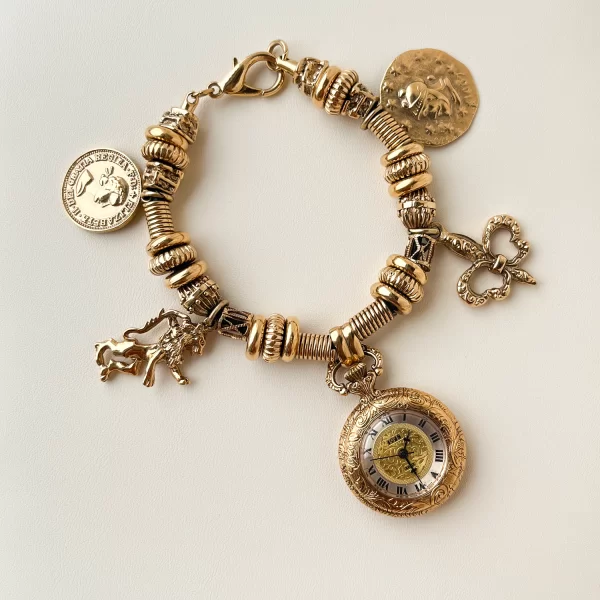 Винтажный браслет с часами «История» от 1928 Jewelry Купить винтаж