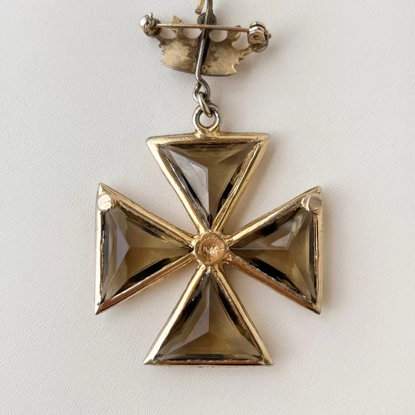 Винтажная брошь «Мальтийский крест» от Accessocraft Купить антиквариат