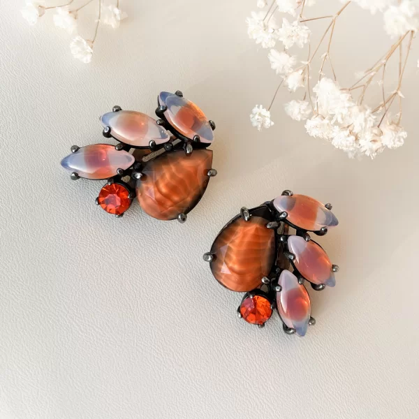 Винтажные клипсы «Закат» от Schiaparelli Купить