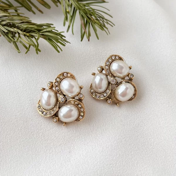 Винтажные серьги c жемчужными кабошонами от 1928 Jewelry