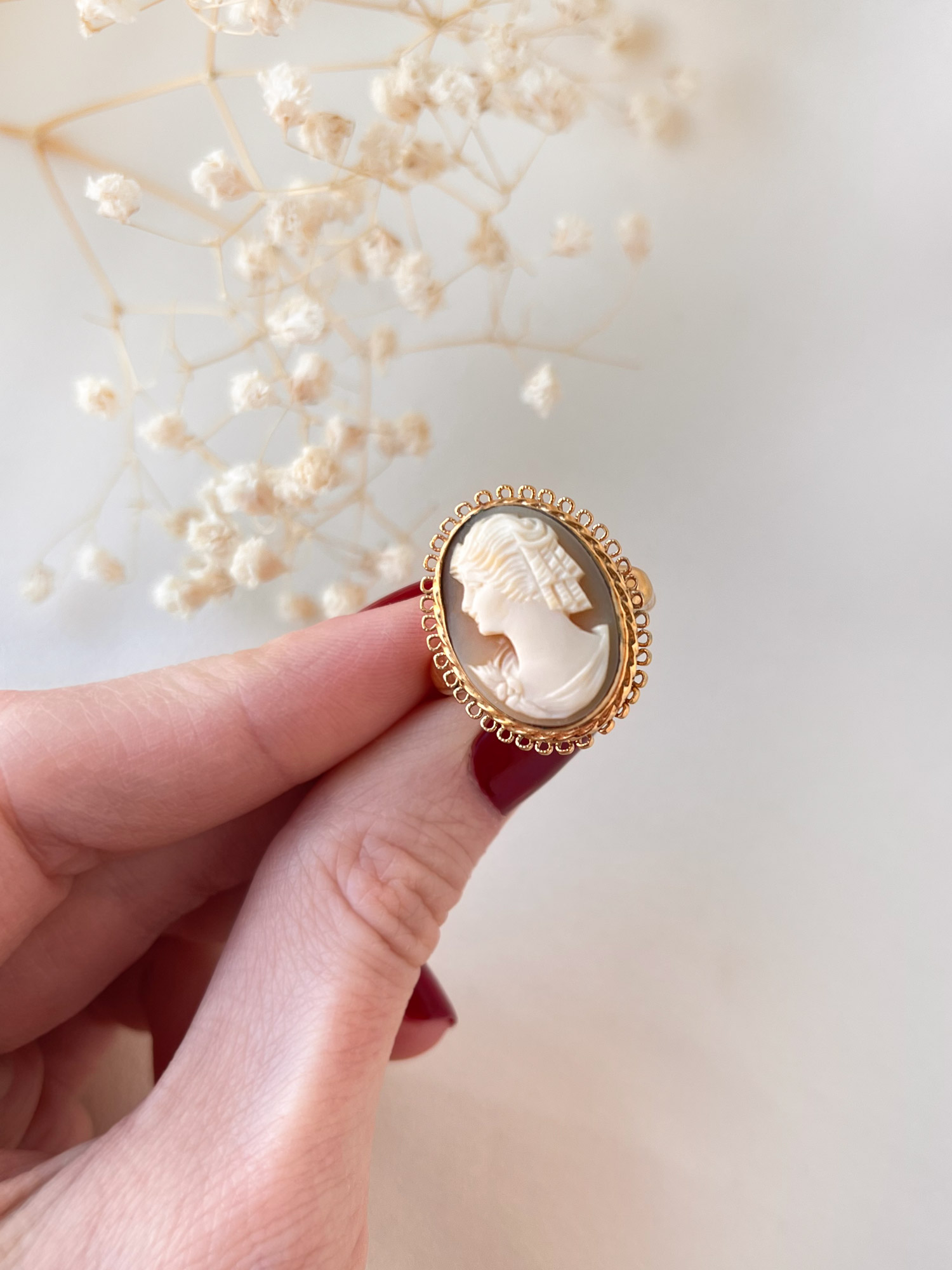 Винтажное кольцо с камеей от Vendome купить